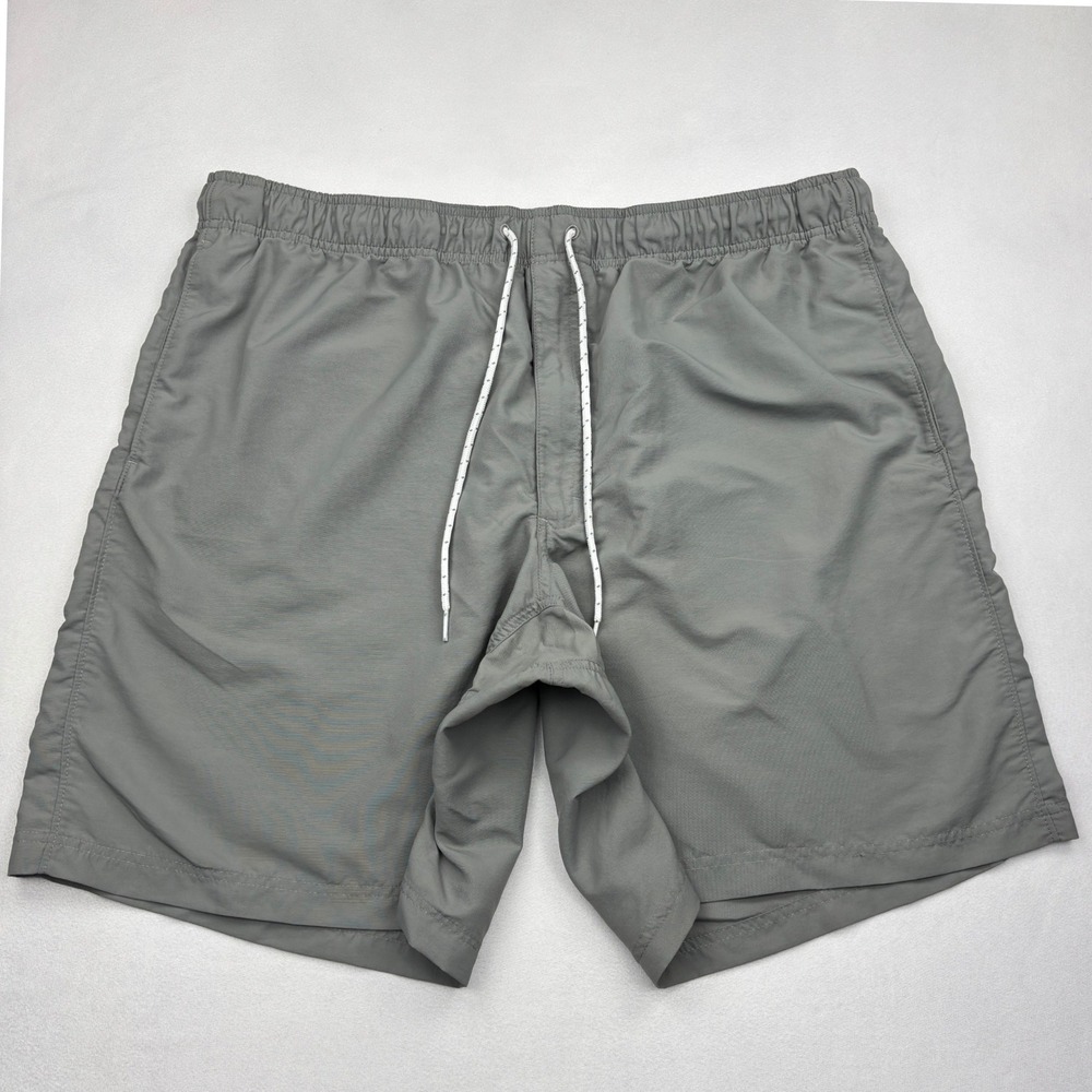 Duluth Trading Co Mens 2XL Shorts Gray Nylon Quick Dry Water Swim Trunks Board
